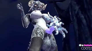 Argonian Futa Vs Unusual Stone (with sound) Skyrim 3d animation Hentai anime Blowjob Cum in Mouth