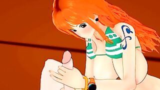 One Piece – Part 10 – Nami Giving a Handjob Pov – Hentai Uncensored By Hentaisexscenes
