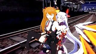 God Kiana Kaslana Futanari asuka Langley Honkai Evangelion