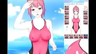 Feel Up a Hot Lifeguard [hentai Game] Fucking a Baywatcher in one Piece Swimsuit on the Beach