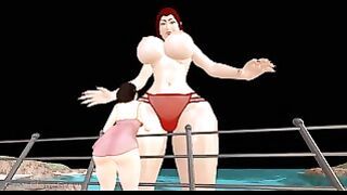 Over the Rail Giantess Growth, Tits Expansion, Pov