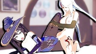 Genshin Impact – Mona X Futa Ningguang 3d Hentai