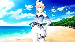 Genshin Impact: Midsummer Fuck With Jean (beach Outfit) (3d Hentai)