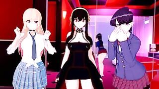 Best anime Girls 2022 Fuckfest (yor forger X Komi X Marin) (3d Hentai)