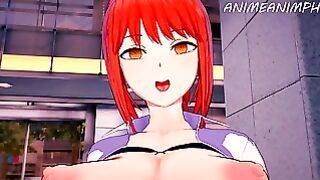 Makima Ride Denji S Cock to Transform Him into Her Pet until Cream Pie – Chainsaw Dude Cartoon anime Porn