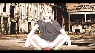 Hentai Boy Chainsaw:the Power and the Petite Pochita Are in Her . Power, Thrusts A Chainsaw into Her