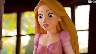 Rapunzel Sucks Cock for First Time (animation)