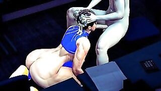 Fucked Muscular Chun Li in the Throat