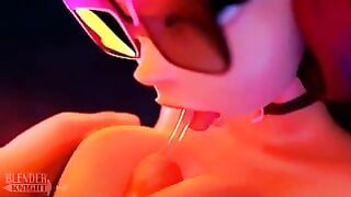 Velma Halloween animation (blenderknight, Lewdheart)