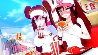 Pov: Pokemon Hilda and Rosa Threesome Creampie Experience – Cartoon Hentai 3d Compilation
