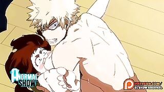 Sexual Parody Uraraka falls in love with Bakugo and fucks him very hard