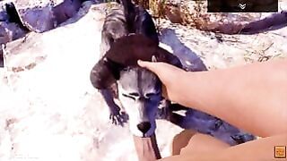 Rasha Furry Wolf Girl Fucks Big Boy