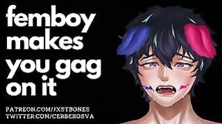 Muscular Femboy Throat Fucks You || Nsfw Audio Asmr Roleplay || Oral Sex Gagging Skull Fuck