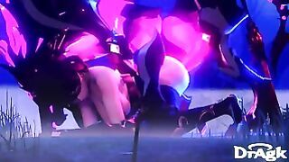 Commander Beidou from Genshin Impact Gets Fucked By A Stone Riftwolf Doggystyle Face Down Ass Up