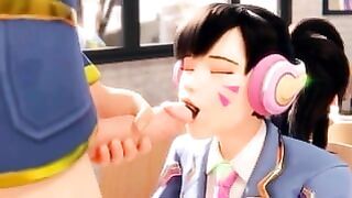 3d Compilation: Academy Girl Dva Oral Masturbate and anal Nasty Fucked
