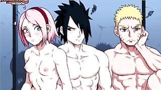 Naruto Sasuke X Hinata Sakura ino – anime Cartoon animation Uncensored – Naruto anime Hentai