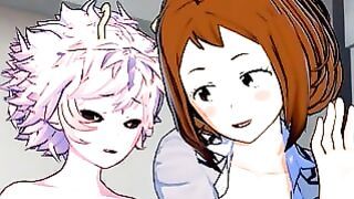 My Hero Academia – Futanari Mina Ashido Fucks Ochaco 3d anime