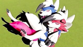Lycanroc Fuck anal Furry Furry Cum Lycanroc Hyper Dick 3d Pokemon Big Dick Knot Hyper Gay Jizz inflat