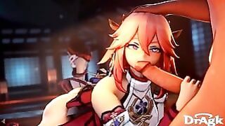 Yae Miko Worship S Your Cock & Kisses It Teasing You Genshin Impact 60 Fps Hd