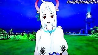 One Piece Succubus Girl Yamato POV Boobjob and Doggystyle