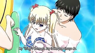 Slim Hentai Blond Fucks on the Beach (hentai Uncensored)