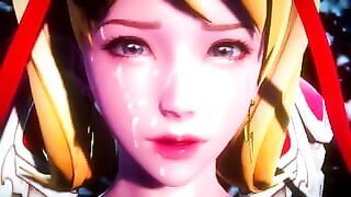 Overwatch Futa – D.va Plus Mercy Passionate Sex – Lite Version