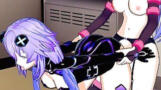 Hyperdimension Neptunia – Purple Heart X Futa Iris Heart 3d Hentai