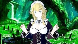 Re Zero: Sexy Blonde Babysitter Frederica at Your Service! (3d Hentai)