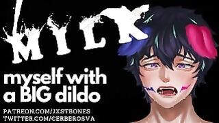 Milking My Big Dick and Prostate With A Vibrator || Loud Guy Moaning Asmr Whimpering Voice Cracks