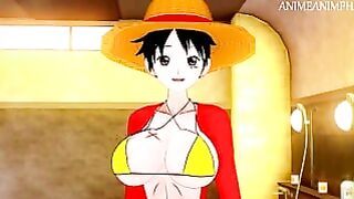 One Piece Monkey D Luffy Gender Bender anime Hentai 3d Uncensored