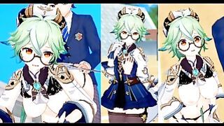 3dcg [hentai Game Koikatsu! Genshin Sucrose (anime 3dcg Video)]