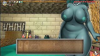 Hornycraft [minecraft Parody Hentai Game Pornplay ] Ep.25 the Creeper Girl is so Sexy in Her Red Micro Bikini