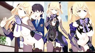 3dcg [hentai Game Koikatsu! Genshin Fischl(anime 3dcg Video)]
