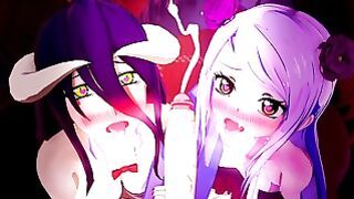 Pov: Orgasm With Albedo and Shalltear Overlord Hentai Hentai Compilation