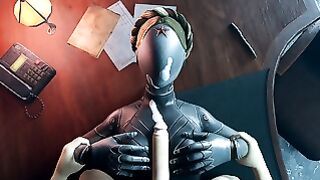 Atomic Heart White Guy Tits Fuck Robot Babe Big Tits Jizz on the Face Titjob animation Game