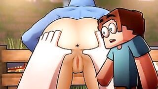 Minecraft Porn. Hornycraft Steve Fucking anal With Widow for Diamond