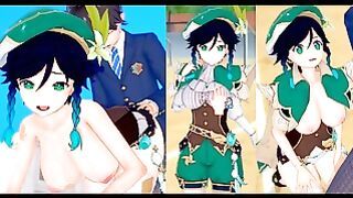 3dcg [hentai Game Koikatsu! Genshin Venti(anime 3dcg Video)]
