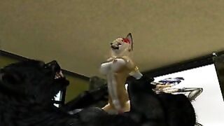 Vixen & Huge Wolfy Monster Second Life Yiff 3d Fox Hentai Wolf Secondlife Vixen