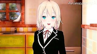 Fucking Olivia from Otomege Sekai Wa Mob Ni Kibishii Sekai Desu until Creampie – Hentai Hentai 3d