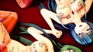 [mmd] Sanae and Tenshi Pregnancy Contest