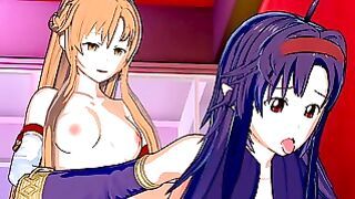 Sword Art online – Futa Asuna X Yuuki Konno 3d Hentai