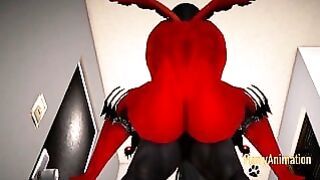 Furry Hentai 3d Yiff – Dark Wolf Red Dragon tough Coitus