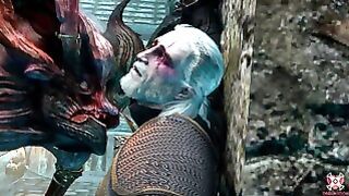 Geralt of Rivia is Fucked In Ass By Huge Monster