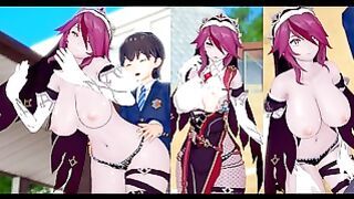 3dcg [hentai Game Koikatsu! Genshin Rosaria(anime 3dcg Video)]