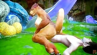 Teen Dude Fucks Big Dragon Scalie Girl