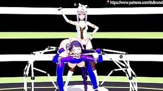 Genshin Impact – Raiden Shogun Bondage, Spanking, Milking, and Squirting