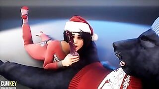 Xxxmas Werewolf Fuck Beauty | Huge Penis Monster | 3d Porn