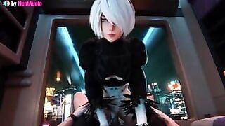 2b Vaginal Cowgirl (nier Automata 3d animation With sound)