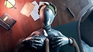 Atomic Heart Black Guy Boobs Fuck Robot Girl Big Tits Jizz on the Face Titjob animation Game