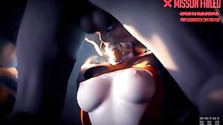 D.va Mission Failed Hentai Overwatch Sfm animated Bdsm Rough Harsh anime